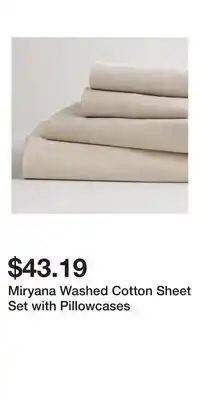 Kohl's Miryana Washed Cotton Sheet Set with Pillowcases offer