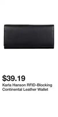 Kohl's Karla Hanson RFID-Blocking Continental Leather Wallet offer