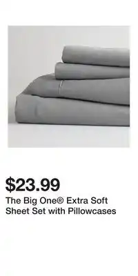 Kohl's The Big One Extra Soft Sheet Set with Pillowcases offer