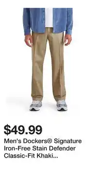 Kohl's Men's Dockers Signature Iron-Free Stain Defender Classic-Fit Khaki Pants offer