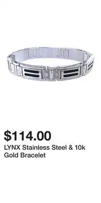 Kohl's LYNX Stainless Steel & 10k Gold Bracelet offer