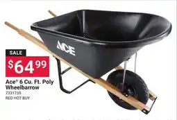 Ace Hardware Ace 6 Cu. Ft. Poly Wheelbarrow offer