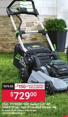 Ace Hardware EGO POWER + 56V Select Cut XP Touch Drive Self-Propelled Mower Kit offer