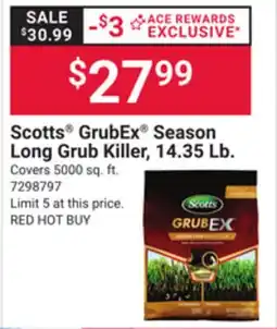 Ace Hardware Scotts GrubEx Season Long Grub Killer, 14.35 Lb offer