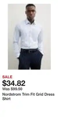 Nordstrom Nordstrom Trim Fit Grid Dress Shirt offer