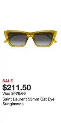 Nordstrom Saint Laurent 53mm Cat Eye Sunglasses offer