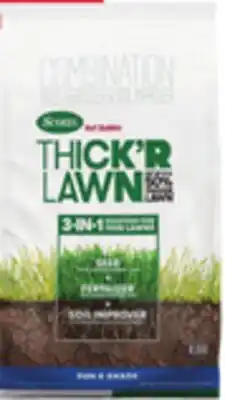 Ace Hardware Scotts Turf Builder Thick'R Lawn Seed, Fertilizer & Soil Improver offer