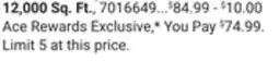 Ace Hardware 12, 000 Sq. Ft offer