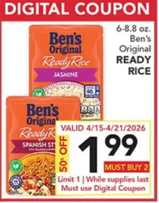 Pete's Fresh Market 6-8.8 oz. Ben's Original READY RICE offer
