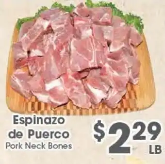 Arteagas Food Center Pork neck bones offer