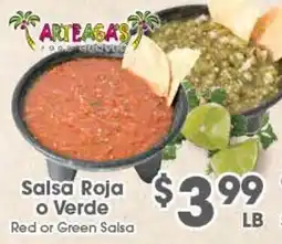 Arteagas Food Center Red or green salsa offer