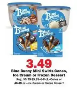 Schnucks Blue Bunny Mini Swirls Cones, Ice Cream or Frozen Dessert offer