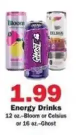 Schnucks Energy Drinks offer