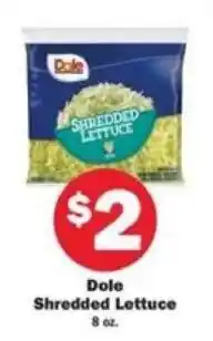 Schnucks Dole Shredded Lettuce offer