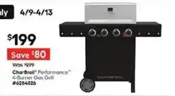 Lowe's CharBroil Performance" 4-Burner Gas Grill offer