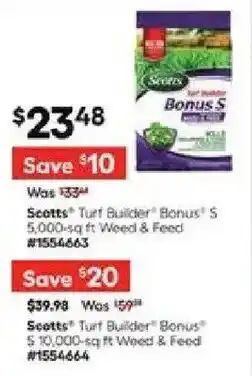 Lowe's Scotts Turf Builder offer