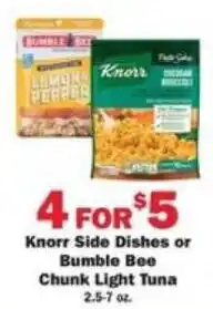 Schnucks Knorr side dishes or bumble bee chunk light tuna offer