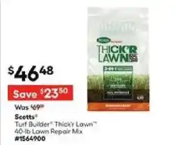 Lowe's Scotts Turf Builder Thick's Lown offer