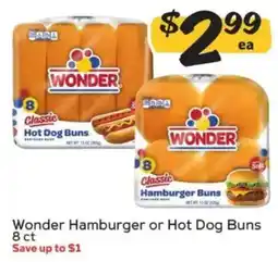 Winn Dixie Wonder Hamburger or Hot Dog Buns offer
