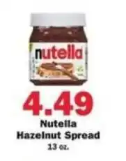 Schnucks Nutella Hazelnut Spread offer