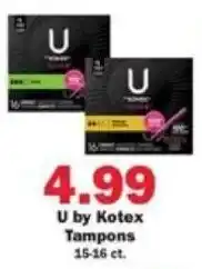 Schnucks U by Kotex Tampons offer