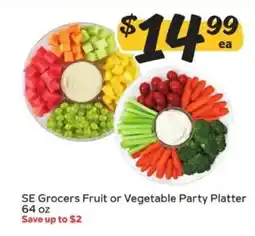 Winn Dixie SE Grocers Fruit or Vegetable Party Platter offer