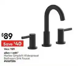 Lowe's Allen + roth" harlow simplefit widespread bathroom sink faucet offer