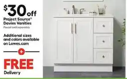 Lowe's Project Source Davies Vanities offer