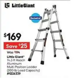 Lowe's Little Giant Reach Aluminum Multi-Position Ladder offer