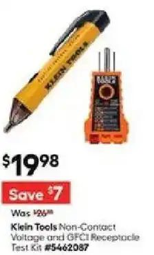 Lowe's Klein Tools Non-Contact Voltage and GFCI Receptacle Test Kit offer
