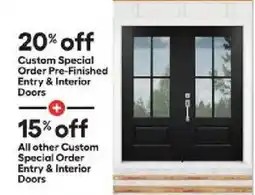 Lowe's Custom Special Order Pre-Finished Entry & Interior Doors offer