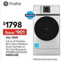 Lowe's Profile 4.6-cu ft Ventless All-in-One Washer/ Dryer Combo w/ Pet Hair Removal offer