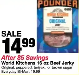 Bi-Mart World Kitchens Beef Jerky offer