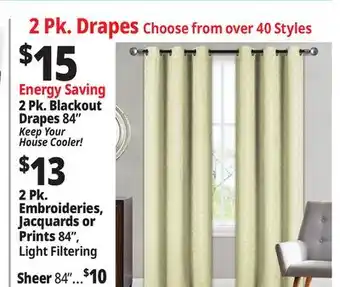 Ocean State Job Lot 2 Pk. Drapes offer