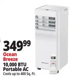 Ocean State Job Lot Ocean Breeze 10 000 BTU Portable Air Conditioner offer