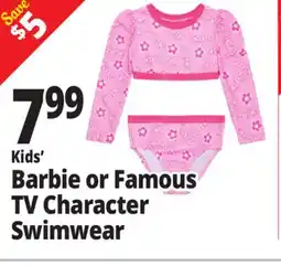 Ocean State Job Lot Kids' Barbie or Famous TV Character Swimwear offer