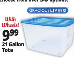Ocean State Job Lot Gracious Living Stackable Storage Tote with Wheels offer