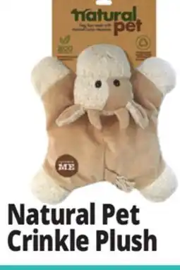 Ocean State Job Lot Natural Pet Crinkle Plush offer