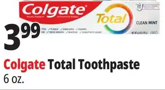 Ocean State Job Lot Colgate Total Toothpaste offer