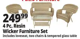 Ocean State Job Lot 4-Piece Wicker Furniture Set offer