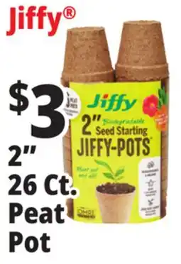 Ocean State Job Lot 2 Biodegradable Seed Starting Jiffy-Pots 26 Pots offer