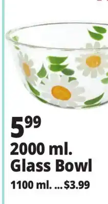 Ocean State Job Lot 2000 ml. Glass Bowl offer