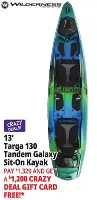 Ocean State Job Lot 13' Targa 130 Tandem Galaxy Sit-On Kayak offer