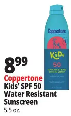 Ocean State Job Lot Coppertone Kids' SPF 50 Water Resistant Sunscreen offer