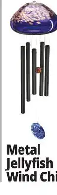 Ocean State Job Lot Ceramic Glass & Metal Jellyfish Windchime offer