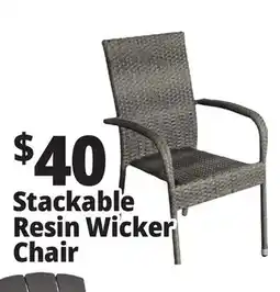 Ocean State Job Lot Stackable Resin Wicker Chair offer