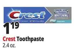 Ocean State Job Lot Crest Toothpaste offer