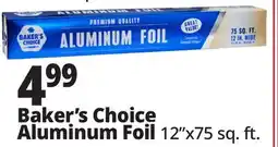 Ocean State Job Lot Baker's Choice Premium Quality Aluminum Foil 75 sq ft offer