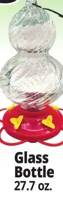 Ocean State Job Lot Glass Bottle Hummingbird Feeders offer