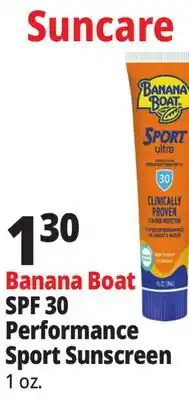Ocean State Job Lot Banana Boat SPF 30 Performance Sport Sunscreen offer